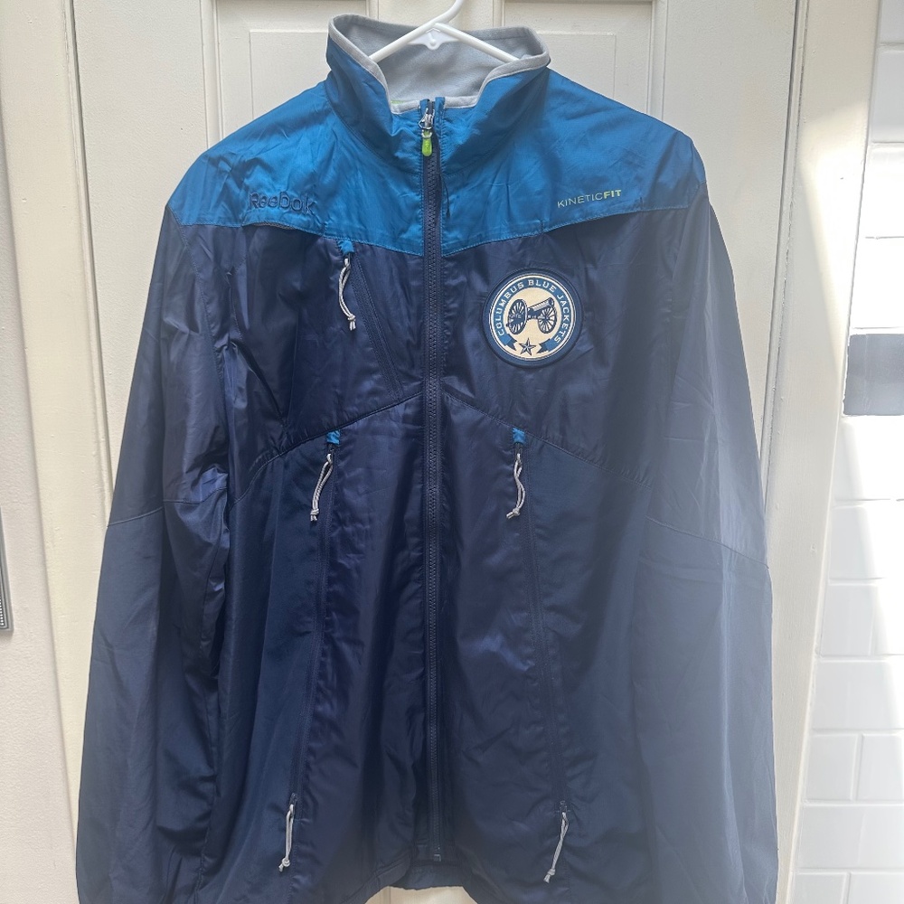 Vintage Columbus Blue Jackets Full Official Zip Team Jacket